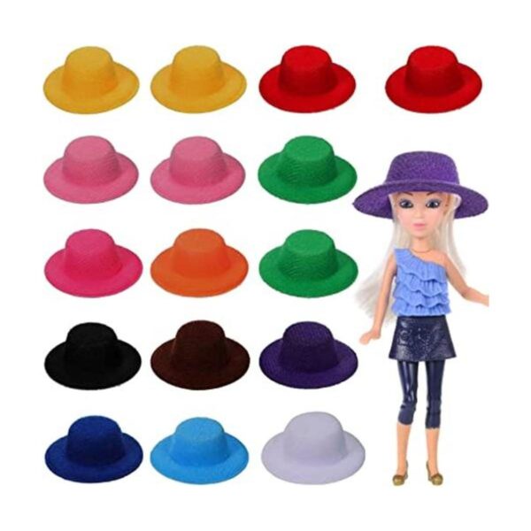 16 mini sombreros para manualidades 12 colores sombrero_1