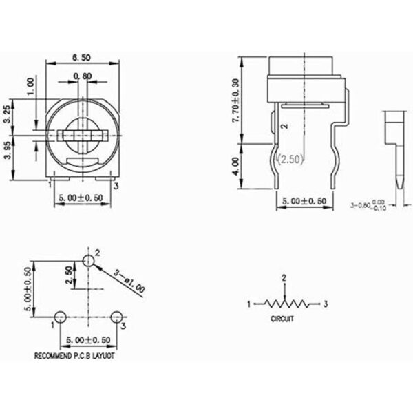 150 piezas 15 valor 100 ohmios 2M ohm Trimpot Resistencia_7