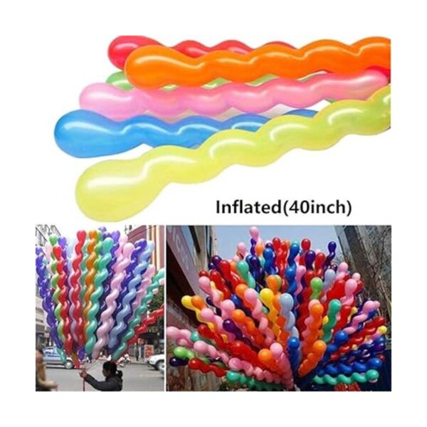 100 globos de látex en espiral de 40 pulgadas para varios_4