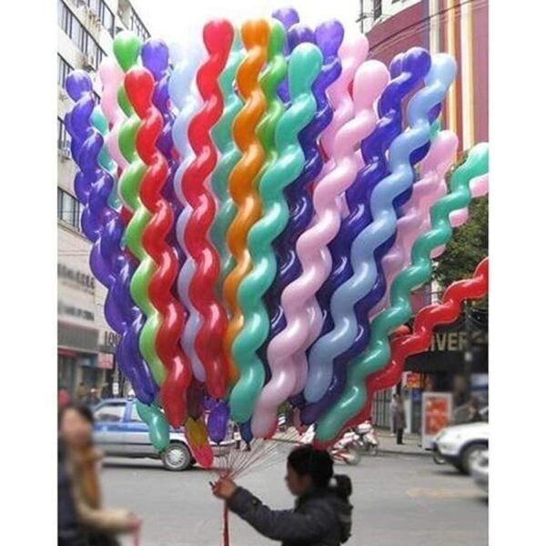 100 globos de látex en espiral de 40 pulgadas para varios_3