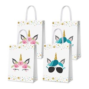 16 bolsas de regalo de fiesta para unicornio suministros_1