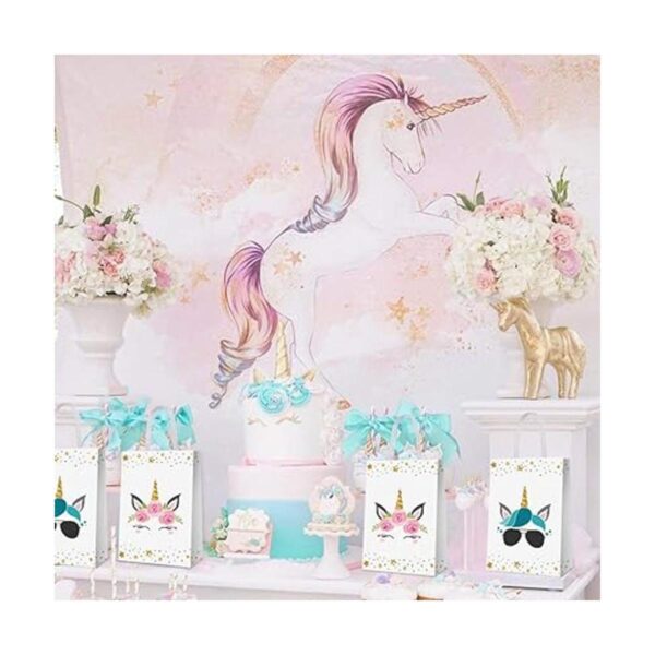 16 bolsas de regalo de fiesta para unicornio suministros_4