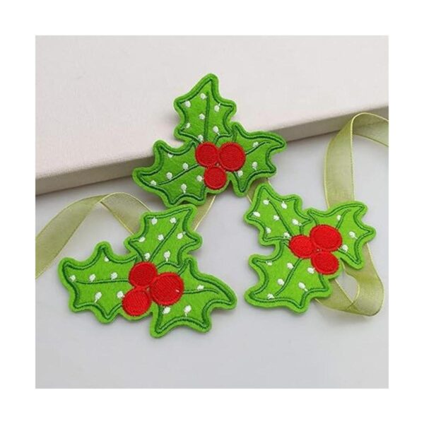 12 parches bordados de Navidad de 3 x 2.4 pulgadas con_2