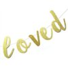 14 Years Loved Banner Sign Gold Glitter para 14th Birthday_3