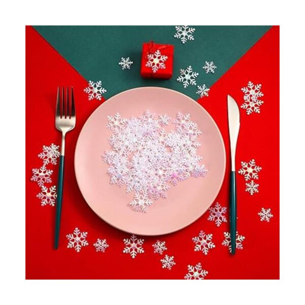 1600 Pieces 3 Size Snowflake Confetti Snowflake Glitter_5