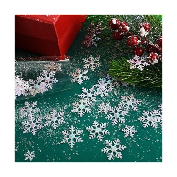 1600 Pieces 3 Size Snowflake Confetti Snowflake Glitter_3