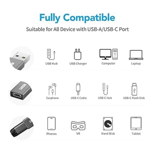 10 Gbps Adaptador USB C hembra a USB macho paquete de_6