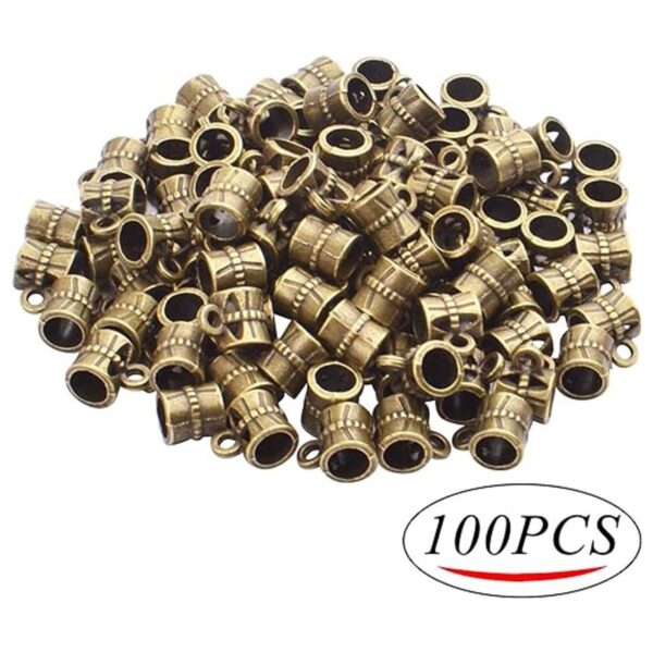 100cs Antiguo Marrón Fianza Perlas Pulseras Charms Cuelgan_2