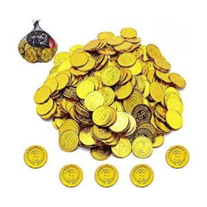 150 piezas de monedas de juego de plástico doradas de caza_1