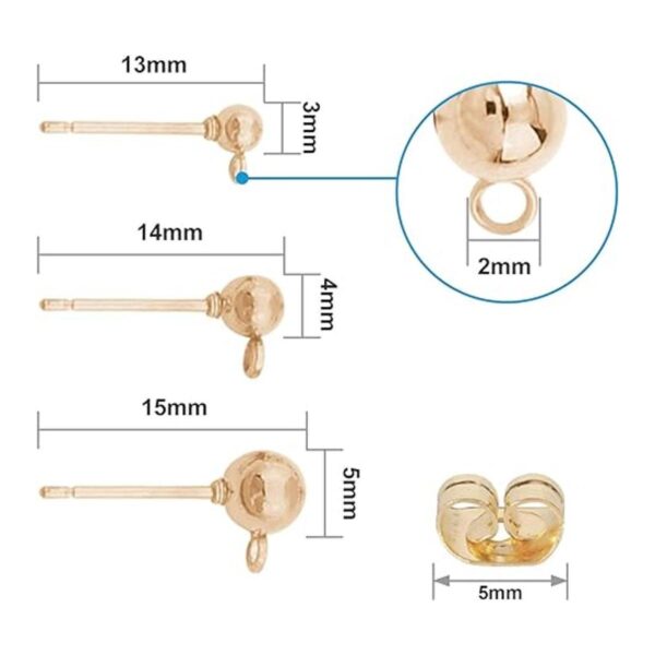 150 aretes de poste con 200 piezas de aretes de metal_3