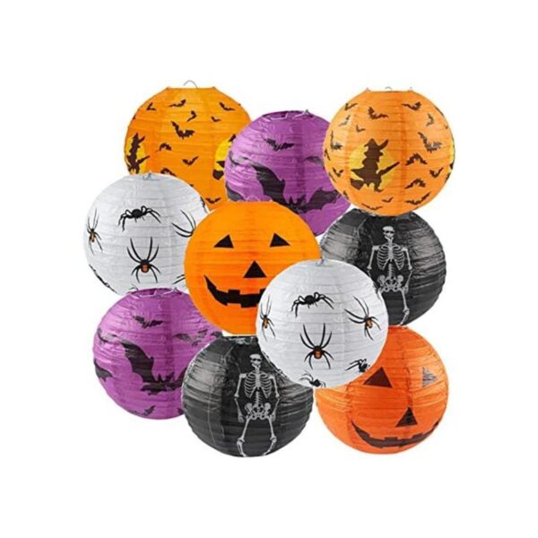 10 linternas de papel de Halloween colgante JackOLantern_1