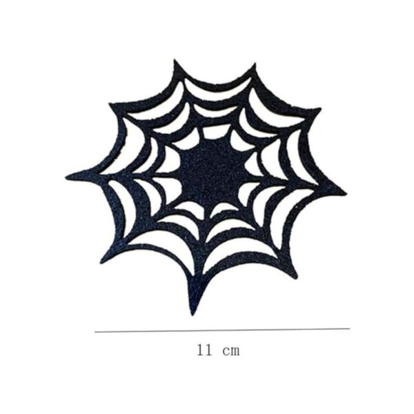 12 posavasos de Halloween con diseño de araña manteles_2