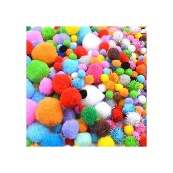 1000 pompones multicolores para manualidades bolas_5