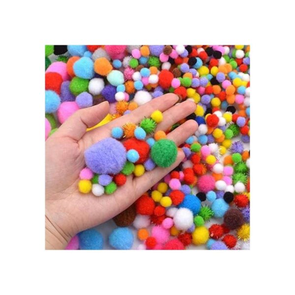 1000 pompones multicolores para manualidades bolas_6