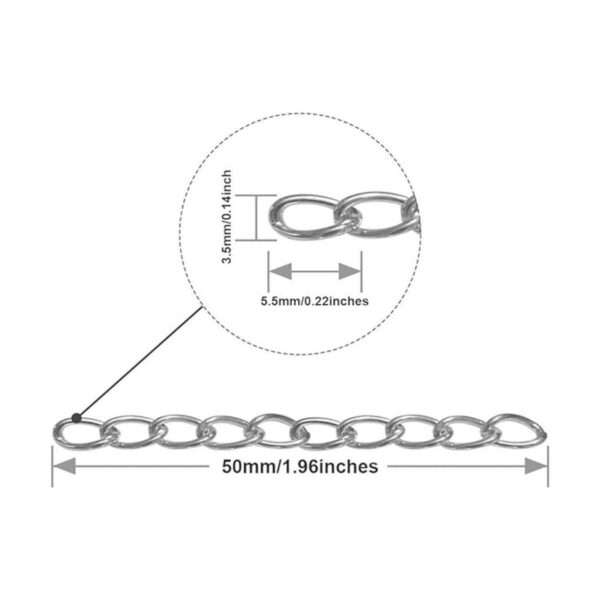 100 cadenas extensoras de plata para hacer joyas cadena_2