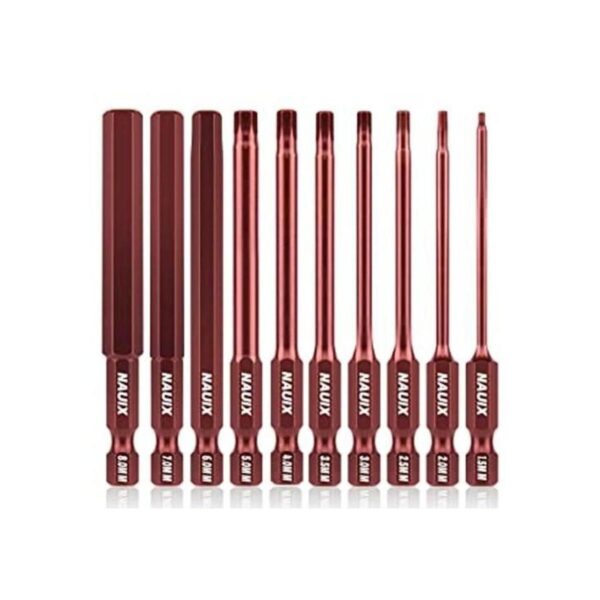 10 Piece Hex Head Allen Wrench Drill Bit Set 14 Inch Hex_1