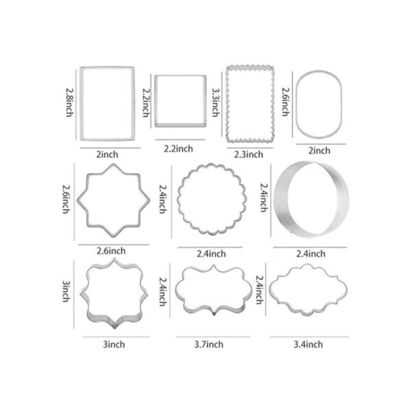 10 piezas de moldes para galletas con marco de placa para_2