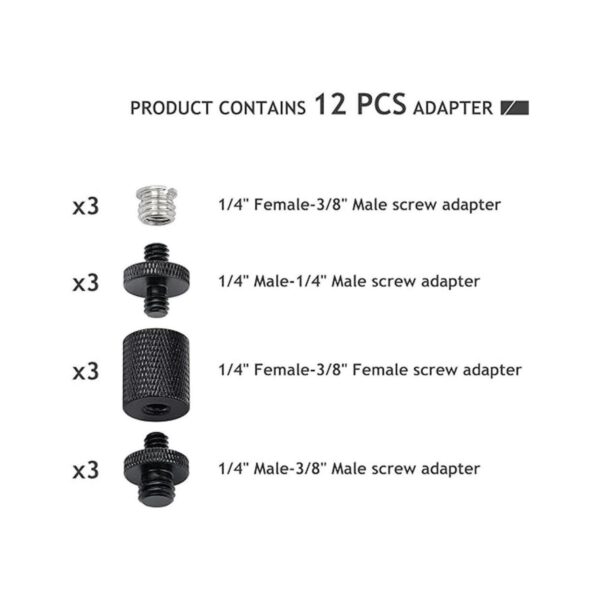 12 piezas de adaptador de soporte de luz de 14 pulgadas y_2