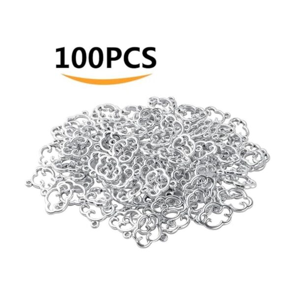 100pcs de plata antigua forma de nube encantos aleación_2