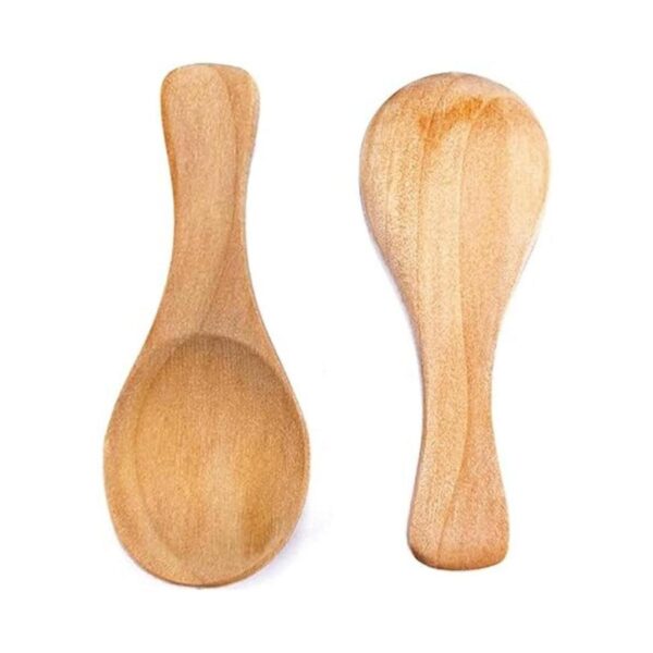 10 cucharas de sal de madera pequeñas hechas a mano mini_4