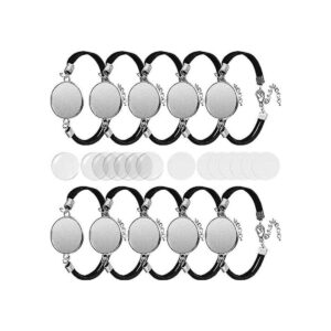 16 pulseras de sublimación de 0.787 in en blanco con bisel_1