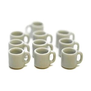 1shopforyou 10 tazas de café de cerámica blancas para la_1