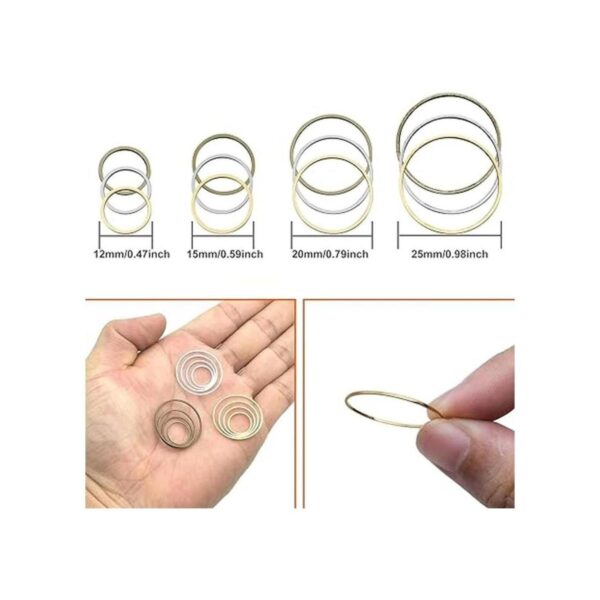 120 aretes de aro con cuentas de aro circular hallazgos_3