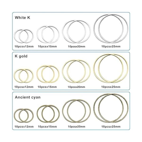 120 aretes de aro con cuentas de aro circular hallazgos_2