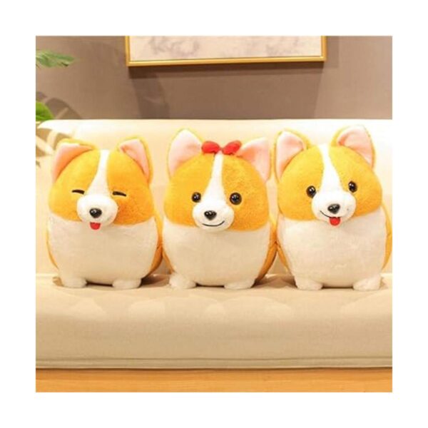 123Arts Cojín de peluche con diseño de perro Corgi_2